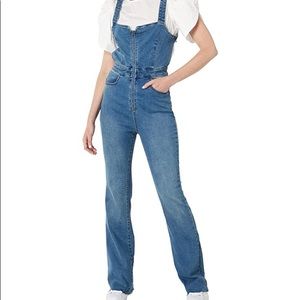 Free People Curvy 2nd Ave One Piece Denim Jumpsuit